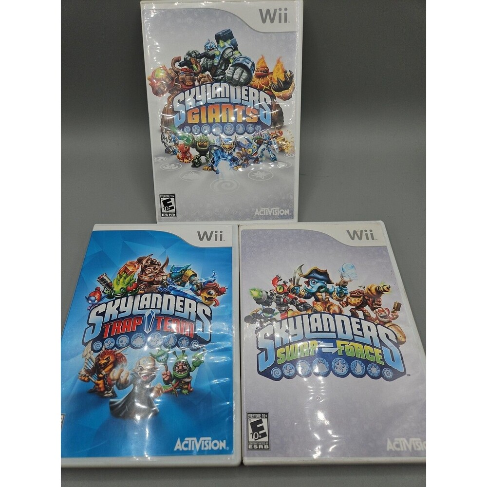 LOT OF 3 | Skylanders: Giants, Trap Team, Swap Force WII Wii